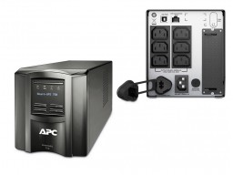 ИБП APC Smart-UPS 750VA/500W, Line-Interactive,, 4.8 мин, LCD, 220-240V, 6xC13, SmartSlot, USB, HS Batt (SMT750I)