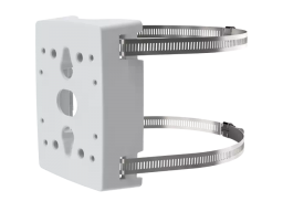 AXIS T91B47 100-410MM Pole Mount for indoor and outdoor installations, for poles with diameter between 100-410 mm (4"-16”). Includes 1 pair of AXIS Stainless Steel Straps 1450mm (57") with