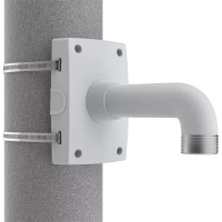 AXIS T91B67 Pole Mount Outdoor-ready, powder-coated aluminum pole mount with 1.5" NPS thread for fixed dome pendant kits