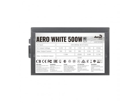 Блок питания Aerocool AERO WHITE 500W