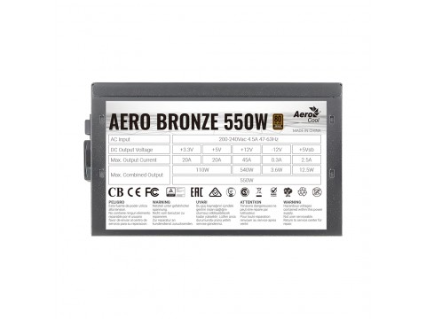 Блок питания Aerocool AERO BRONZE 550W