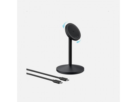 Беспроводное зарядное устройство Anker MagGo Single Stand (A25X1H11) Черный
