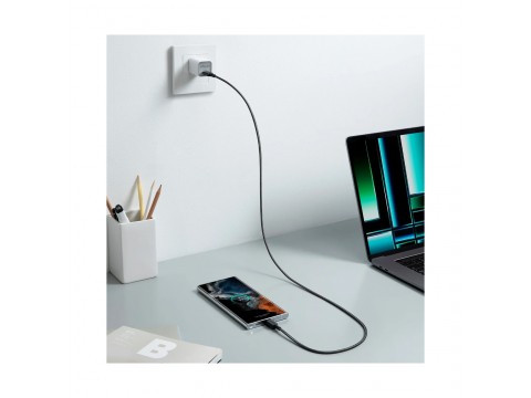 Интерфейсный кабель Anker 322 USB-C to USB-C Cable 1М (A81H5G11) Черный