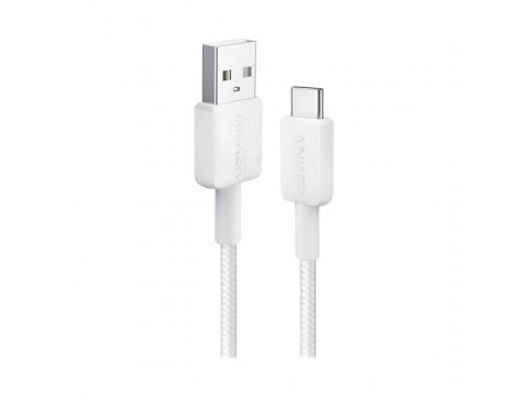 Интерфейсный кабель Anker 322 USB-A to USB-C 1М (A81H5G21) Белый