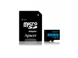 Карта памяти Apacer AP64GMCSX10U7-R 64GB + адаптер