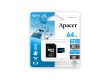 Карта памяти Apacer AP64GMCSX10U7-R 64GB + адаптер