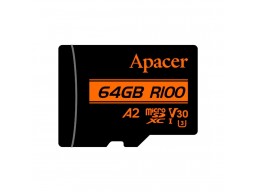 Карта памяти Apacer AP64GMCSX10U8-R 64GB с адаптером SD