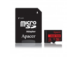 Карта памяти Apacer AP16GMCSH10U5-R 16GB + адаптер