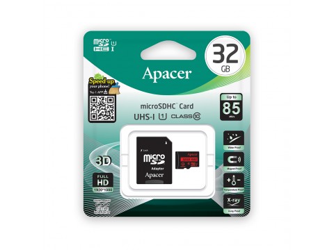 Карта памяти Apacer AP32GMCSH10U5-R 32GB + адаптер