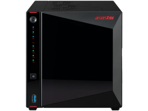 Сетевое хранилище ASUSTOR AS5404T, 4 Bay NAS, Quad-Core 2.0GHz CPU, Dual 2.5GbE Ports, 4GB DDR4, Four M.2 SSD Slots