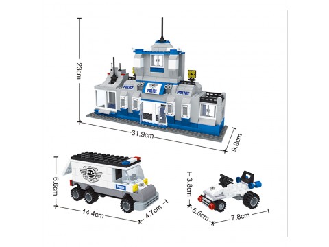 Игровой конструктор Keyixing 23701 ПАТРУЛЬ (459 деталей в наборе)