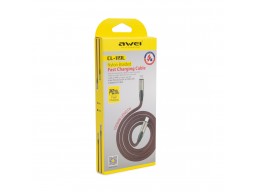 Интерфейсный кабель Awei Type-C to Lightning CL-119L 20W 9V 2.4A 1m Красный