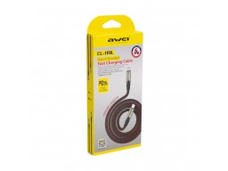 Интерфейсный кабель Awei Type-C to Lightning CL-119L 20W 9V 2.4A 1m Чёрный