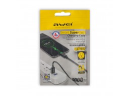 Интерфейсный кабель Awei Type-C CL-110T 5V 5A 1m Чёрный