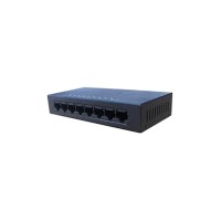 Коммутатор BDCOM S1008C / 8 ports 10/100M RJ45 / Desktop / Metal case / AC220V external power adapter / Switching capacity 1.6G / MAC address table 1000