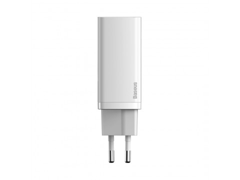 Адаптер питания Baseus GaN2 Lite Quick ChargerC+U 65W EU White (CCGAN2L-B02)