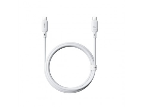 Интерфейсный кабель Baseus Silky Type-C to Type-C 100W 1m White(P10377704213-00)