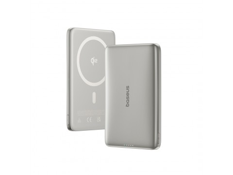 Портативный внешний аккумулятор Baseus PicoGo Ultra-Slim Qi2 Magnetic 10000mAh 27W Natural Titanium