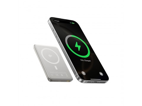 Портативный внешний аккумулятор Baseus PicoGo Ultra-Slim Qi2 Magnetic 10000mAh 27W Natural Titanium