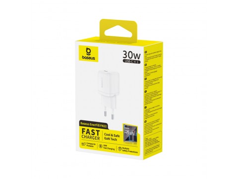 Адаптер питания Baseus FN22 1C 30W EU Moon White (E0123101)