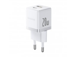 Адаптер питания Baseus Palm C+U 20W EU White ( в комлпекте кабель Type-c) (P10111608213-01)