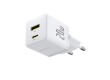 Адаптер питания Baseus Palm C+U 20W EU White ( в комлпекте кабель Type-c) (P10111608213-01)