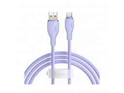 Интерфейсный кабель Baseus Pudding Series USB to Type-C 100W 1.2m Purple (P10355703511-B1)