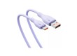 Интерфейсный кабель Baseus Pudding Series USB to Type-C 100W 1.2m Purple (P10355703511-B1)