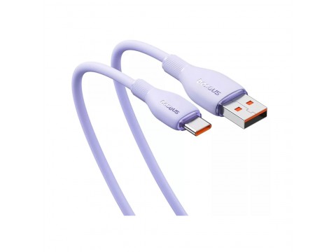 Интерфейсный кабель Baseus Pudding Series USB to Type-C 100W 1.2m Purple (P10355703511-B1)