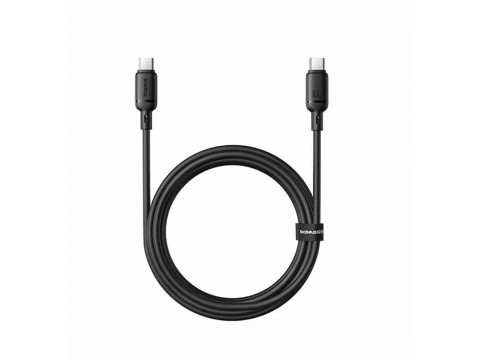 Интерфейсный кабель Baseus Silky Type-C to Type-C 100W 1m Black (P10377704113-00)
