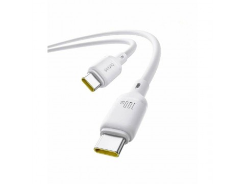 Интерфейсный кабель Baseus Silky Type-C to Type-C 100W 2m White (P10377704213-01)