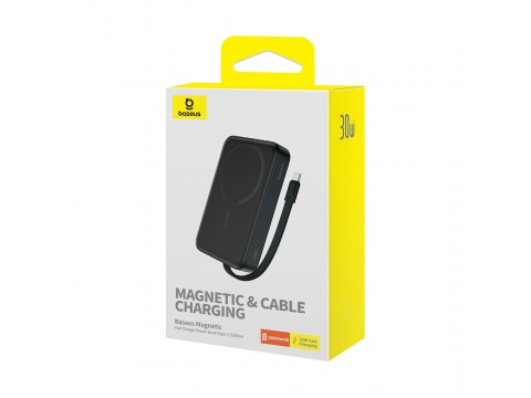 Портативный внешний аккумулятор Baseus Magnetic Mini 10000mAh 30W Black (P1002210B113-00)