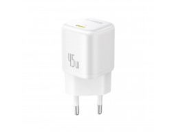 Адаптер питания Baseus PicoGo GaN 1C 45W White (P10176800213-00)
