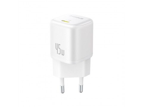 Адаптер питания Baseus PicoGo GaN 1C 45W White (P10176800213-00)