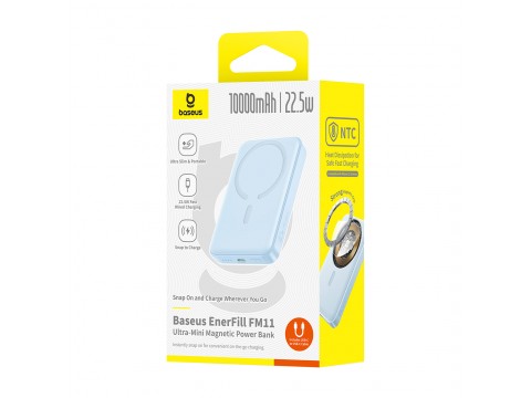Портативный внешний аккумулятор Baseus EnerFill FM11 Ultra-Mini 10000mAh 22.5W White(P1008210E313-00