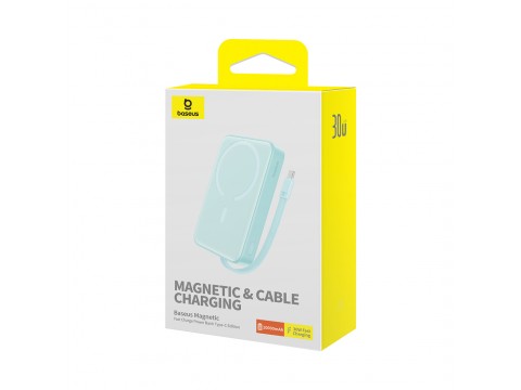 Портативный внешний аккумулятор Baseus Magnetic Mini 10000mAh 30W Blue (P1002210B333-00)