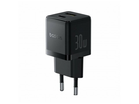 Адаптер питания Baseus Palm C+U 30W EU Cluster Black (P1011160A113-00)