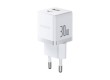 Адаптер питания Baseus Palm C+U 30W White( в комлпекте кабель Type-c) (P1011160A213-01)