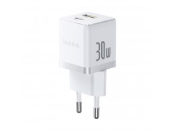 Адаптер питания Baseus Palm C+U 30W White( в комлпекте кабель Type-c) (P1011160A213-01)