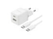 Адаптер питания Baseus Palm C+U 30W White( в комлпекте кабель Type-c) (P1011160A213-01)