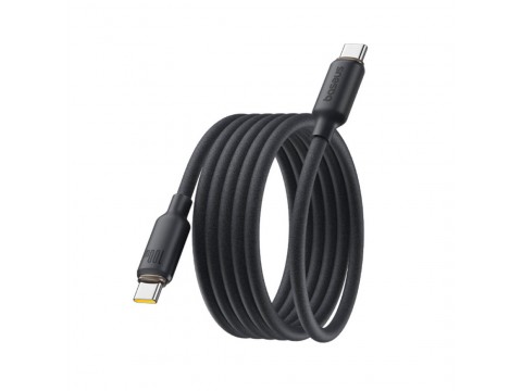 Интерфейсный кабель Baseus Foamed Silicone Pro Magnetic USB-C to USB-C 100W Black 1m (E0426D00)