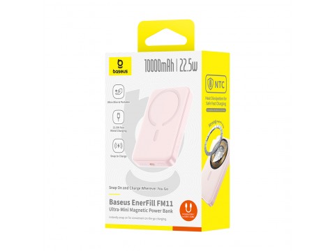 Портативный внешний аккумулятор Baseus EnerFill FM11 Ultra-Mini 10000mAh 22.5W Pink (E0026601)