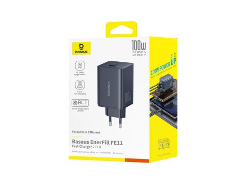 Адаптер питания Baseus EnerFill FE11 2C+U 100W Black (P10182102123-00)