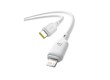 Интерфейсный кабель Baseus Silky Type-C to iP 20W 2m White (P10377700213-01)
