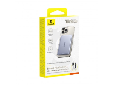 Портативный внешний аккумулятор Baseus PicoGo AM41 Ultra-Slim 5000mAh 20W Titanium (P1007680C853-00)