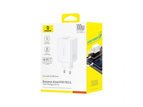 Адаптер питания Baseus EnerFill FE11 2C+U 100W White (P10182102213-00)