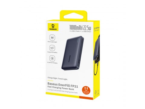 Портативный внешний аккумулятор Baseus EnerFill FP21 10000mAh 22.5W Black (P1008210D123-00)