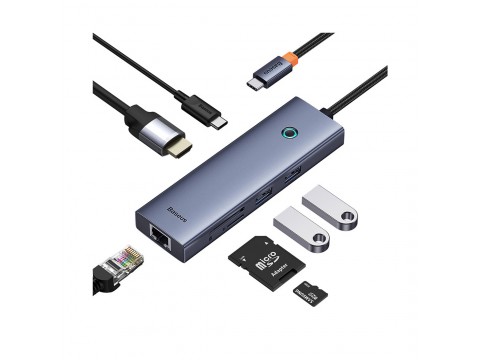 Док-станция Baseus UltraJoy Series 7-Port HUB Docking Station Space Grey