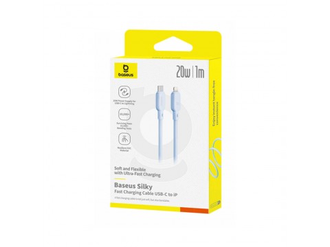 Интерфейсный кабель Baseus Silky Type-C to iP 20W 1m Blue (P10377700313-00)