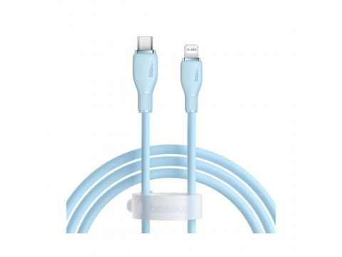 Интерфейсный кабель Baseus Pudding Type-C to iP 20W 2m Blue (P10355701311-B2)
